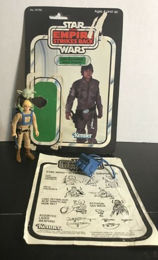 Star Wars Vintage Figure Luke Skywalker Bespin W/blaster,  Yoda,  2 Packs W/card