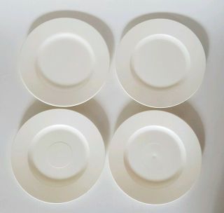Vtg Fisher Price Fun W Play Food For Little Tikes 4 White Dinner Plates