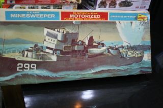 1/130 Lindberg Uss Sentry (admirable Class) Wwii Us Navy Minesweeper Motorized