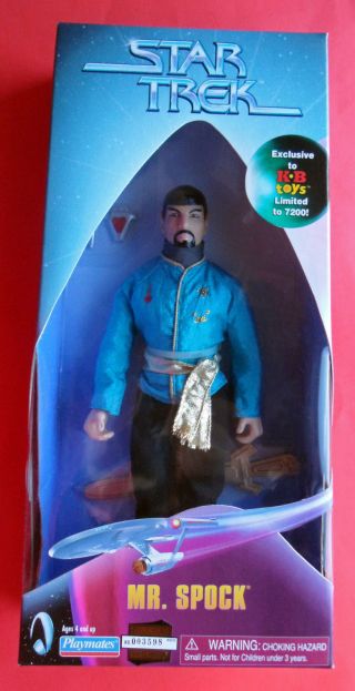 Star Trek Tos Kb Toys Exclusive 9 " Figure Mr.  Spock Mirror Mirror Playmates Mimb