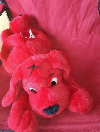 Scholastic 2001 Clifford The Big Red Dog 21 " Laying Plush Stuffed Toy Animal