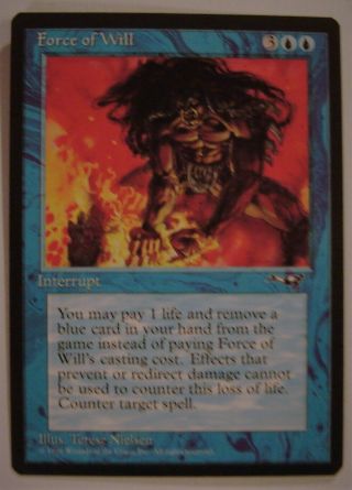 Mtg Card - Previously Owned Force Of Will Card From Alliances