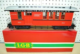 Lgb 3181 D,  Sp&prr Denver South Park Passenger/baggage Combine Car G - Scale