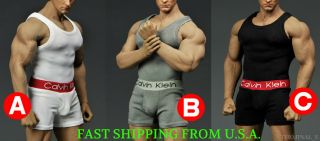 1/6 Men Tank Top Underwear Set For Phicen M33 M34 Hot Toys Male Figure ❶usa❶