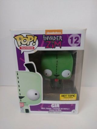 Funko Pop Television Invader Zim Gir 12 Glow In The Dark Hot Topic Exclusive