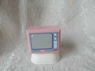 Vintage Little Tikes Dollhouse - Pink /white Console Television