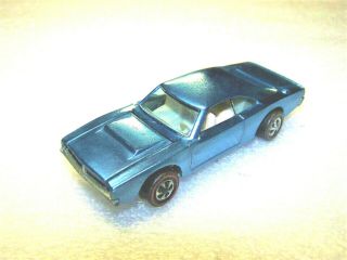 1968 Hot Wheels Redlines Custom Dodge Charger - Light Blue - Made In The Usa