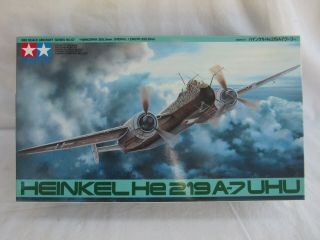 1997 Tamiya 61057 Heinkel He219a - 7 Uhu - 1/48 Scale Kit - Open Box Bags