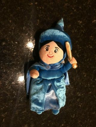 Disney Fairy Godmother Plush Blue Sleeping Beauty Merryweather Princess Aurora
