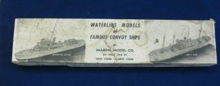 Vintage Waterline Models Of Famous Convoy Ships By Marine Model Co.