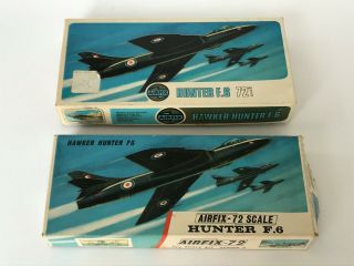 Airfix 1/72 Hawker Hunter F.  6 Kits,  Early Versions,  Builds 3 Aircraft.