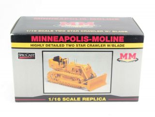 Speccast Minneapolis Moline 2 Star Crawler Tractor W Box Vintage 1:16 Golden Kat