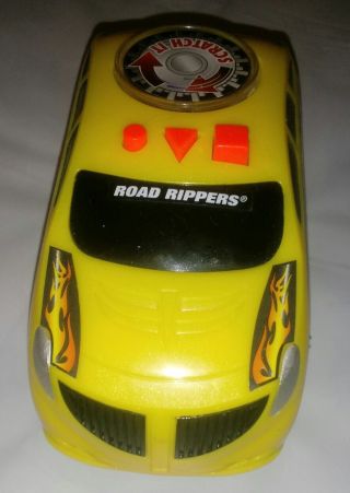 1997 Toystate Road Rippers Two Scratch It Yellow Car - Lights & Sounds / Euc