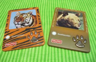 Fisher Price Animal Wild Adventures Smithsonian Tiger/bear Talking Fact Cards