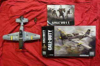 Mega Bloks Call Of Duty Cod Air Strike Ace P - 51 Mustang Wwii Airplane