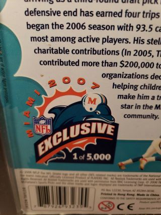 JASON TAYLOR,  NFL,  BOWL EXCLUSIVE MCFARLANE,  ONE OF 5000,  MIAMI DOLPHINS 5