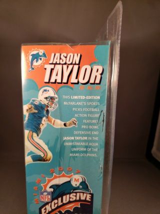 JASON TAYLOR,  NFL,  BOWL EXCLUSIVE MCFARLANE,  ONE OF 5000,  MIAMI DOLPHINS 6