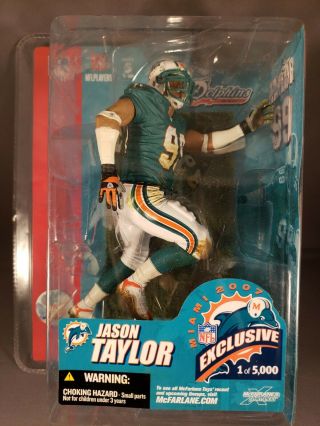 JASON TAYLOR,  NFL,  BOWL EXCLUSIVE MCFARLANE,  ONE OF 5000,  MIAMI DOLPHINS 8