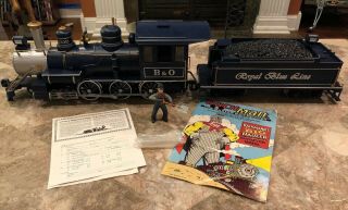 Bachmann 4 - 6 - 0 B&o Steam Locomotive & Tender From Royal Blue Set G Scale