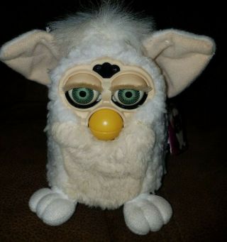 Tiger Furby Babies 70 - 800 White With Blue Eyes,  Tags,