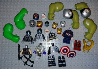LEGO Marvel Avengers Minifigures - Iron Man,  Captain America,  Falcon,  Red Skull 2