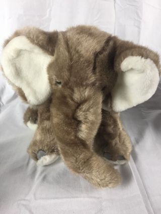 Dan Dee Dandee 15 " Brown Plush Elephant Stuffed Animal Toy Jungle Zoo