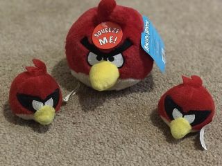 Angry Birds Deluxe 8in.  Plush Toy Red Bird