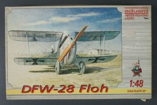 Eduard 1/48th Scale Dfw - 28 Floh Kit No.  8016 In Open Box