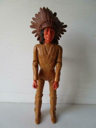 Vintage Native American 12 Inch Action Toy Doll Figure Marx?