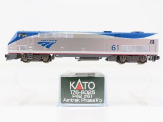 N Scale Kato 176 - 6025 Amtk Amtrak Phase Vb Ge P42 " Genesis " Diesel 61 W/ Lights