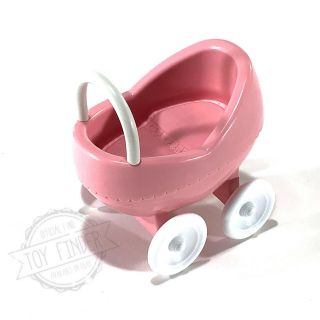 Vintage Little Tikes Dollhouse Baby Buggy Pram Pink Stroller