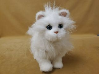 2009 Furreal Friends Plush Cat Kitty White Hasbro Walks Meows