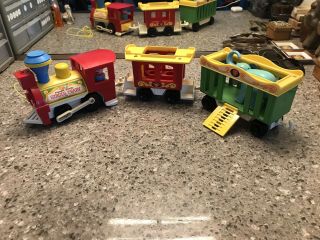 1970’s Fisher Price Vintage Little People Play Circus Train & Animals 991 3