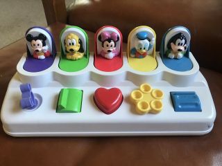 Disney Poppin Pals Pop Up Child Guidance Baby Toy Mattel Vintage Mickey Mouse