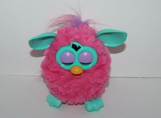 Furby Pink & Green Interactive Electronic Pet Toy Battery Operated Hasbro 2012