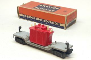 Lionel Trains No.  2461 Transformer Flat Car W/box,  Postwar O Gauge