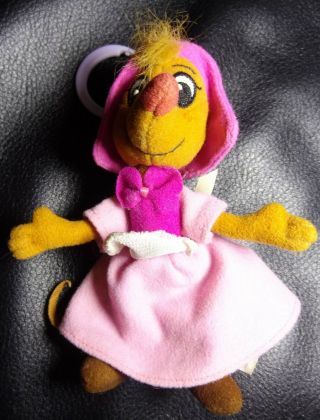 Perla The Mouse From Disney Movie Cinderella Mattel Stuffed Animal W Clip 2005