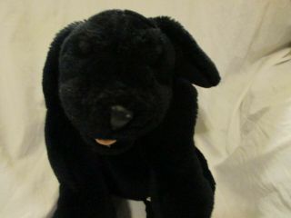 Plush BLACK LABRADOR PUPPY Dog Puppet 2274 Black Lab Folkmanis Puppet 3