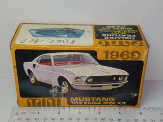 1/43 Amt Mini 1969 Ford Mustang Unsealed Model Kit