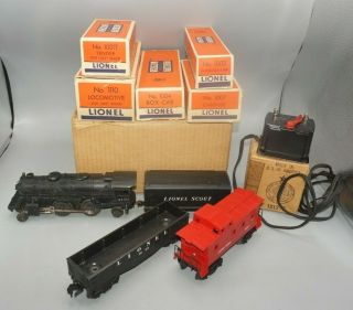 Lionel 027 Pw 1119 Outfit Scout Train Set,  1110 Engine & Tender,  2 Cars,  Boxes