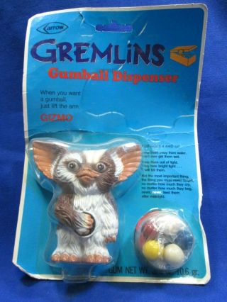 (g) 1984 Vintage Gremlins Gumball Dispenser - Gizmo -