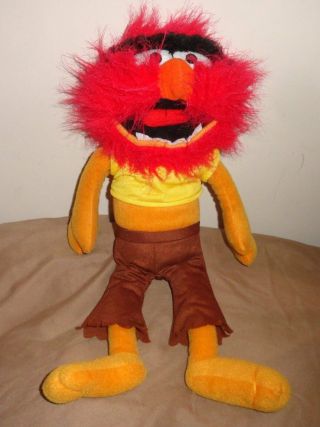 The Muppet Show Muppets Animal Plush Stuffed Figure Brown Pants Yellow Shirt 17 "