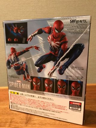 Bandai S.  h.  figuarts Marvel’s Spider - man Advanced suit PS4 Gamer Verse MIB 2