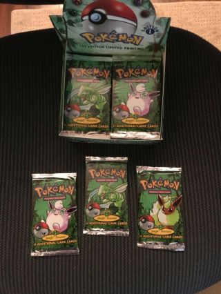 Pokemon Jungle 1st Edition Pack From Factory Box,  Unweighed,  1 Pack