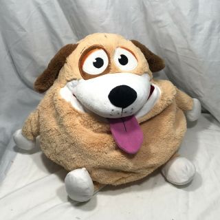 2013 Jay Play Tummy Stuffers Brown Tan Dog Puppy Plush Stuffed Animal 12 "