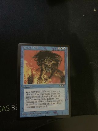 1x Force Of Will M/nm Alliances Magic The Gathering Mtg X1