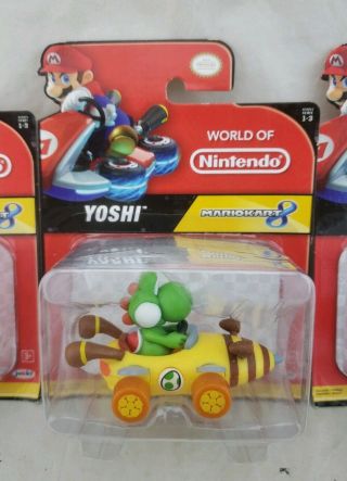World of Nintendo Mario Kart 8 Series 1 - 3 Full Set Mario Luigi Toad Yoshi 3