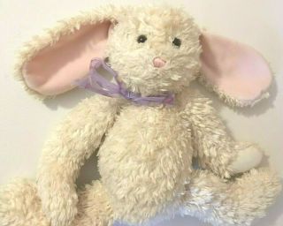 Gund Cream Hopper Bean Bag 15 " Bunny 36033 Plush Stuffed Toy Rabbit Animal