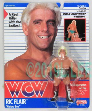 Galoob Toys Wcw Wrestling Ric Flair Red Trunks Moc Rare Uk Exclusive Hornby