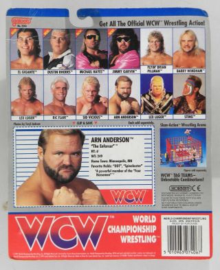 Galoob Toys WCW Wrestling ARN Anderson red trunks MOC rare UK exclusive 2